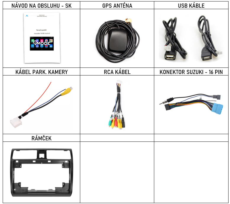 SK Prislusenstvo pre autorádio Bmode st pre Suzuki Swift s CarPlay AndroidAuto - evtech.sk